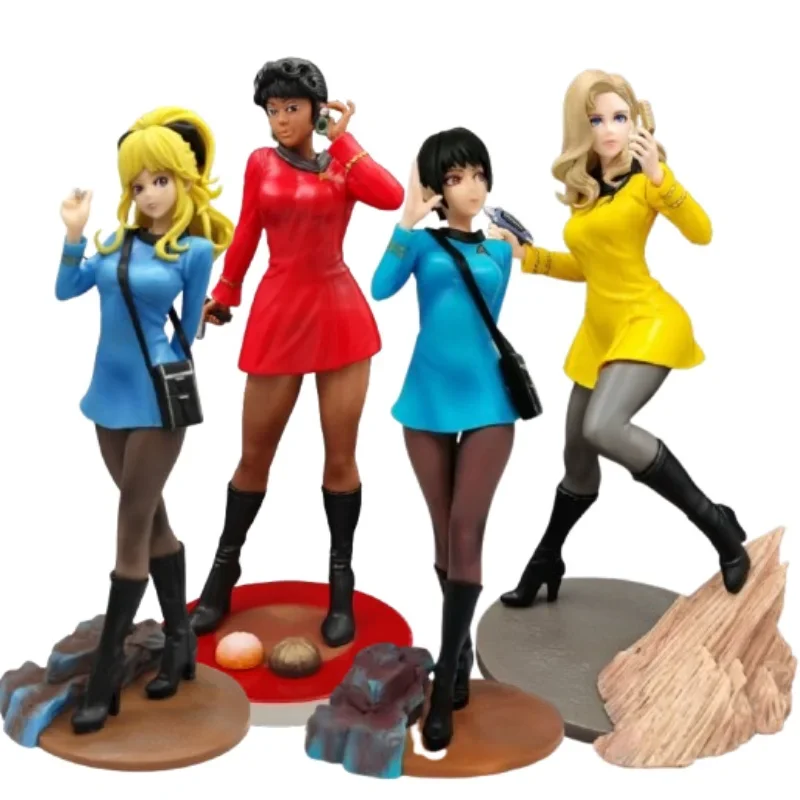 

Anime Star Trek Commander Vulcan Reply Figure Communications Officer Uhula Medical Officer Vulcan Starcraft Standing Model Toys