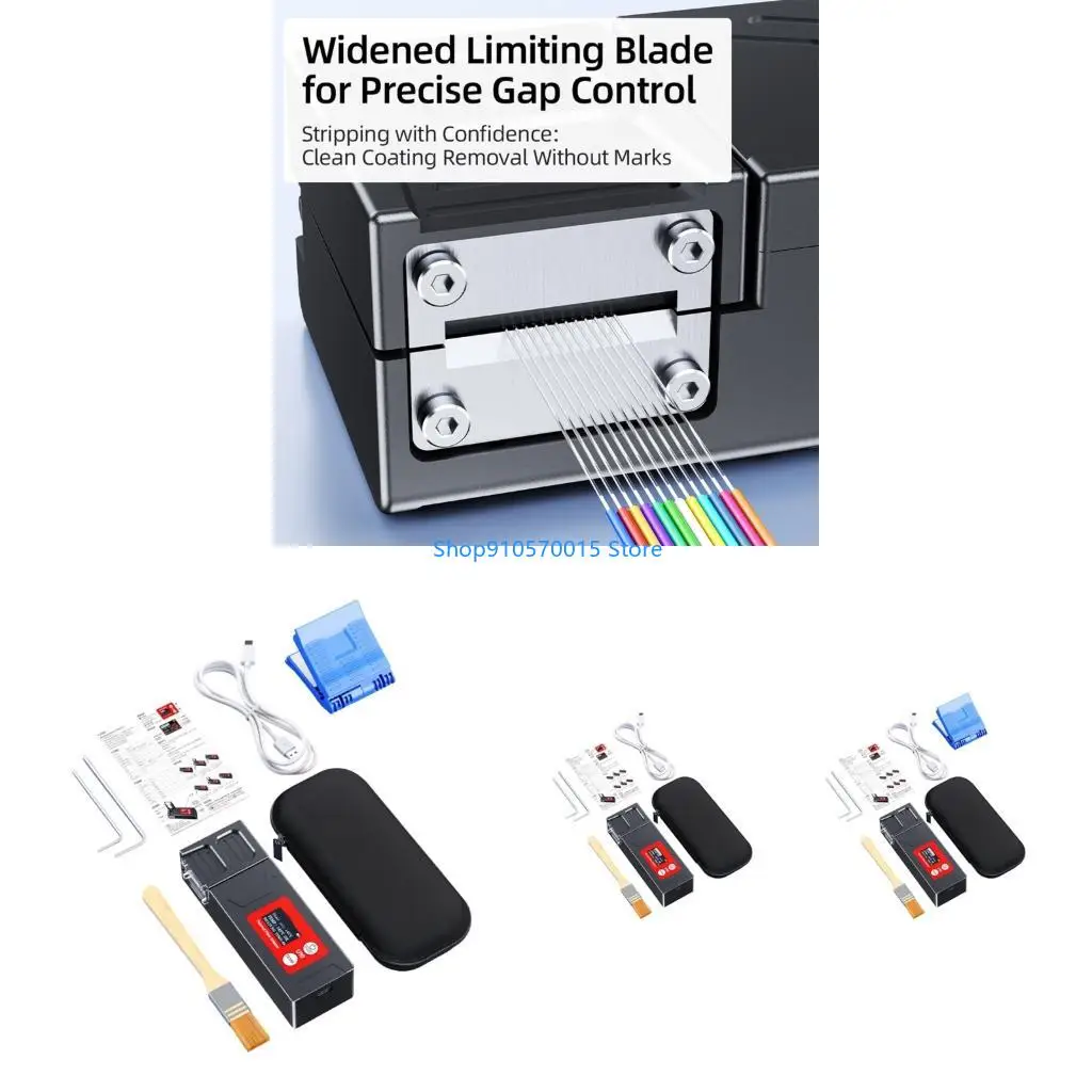 B95C Rechargeable Fiber Heat Stripper Tool with LED Display for Ribbon and Bare Fiber