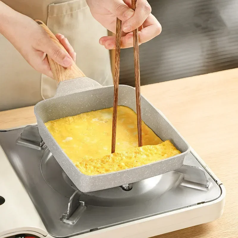 Maifan Stone Durable Non-Stick Frying Pan Spatula Household Pancake Tamagoyaki Breakfast Maker Cooking Pot Kitchen Cookware