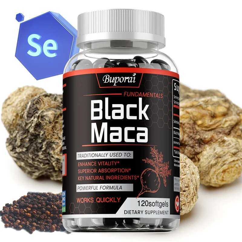 

Black Maca Supplement - Enhances Male Energy, Vitality and Stamina, Balances Hormones, Improves Memory & Mental Clarity