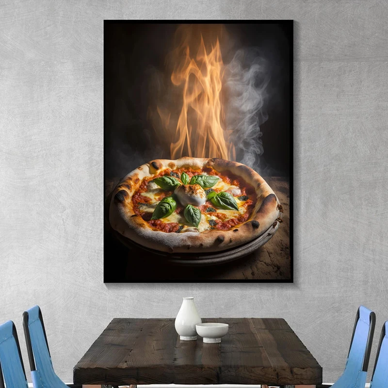 Hamburg fries poster Mexican barbecue pizza Canvas printing food poster wall art decoration painting For Home Room decoration