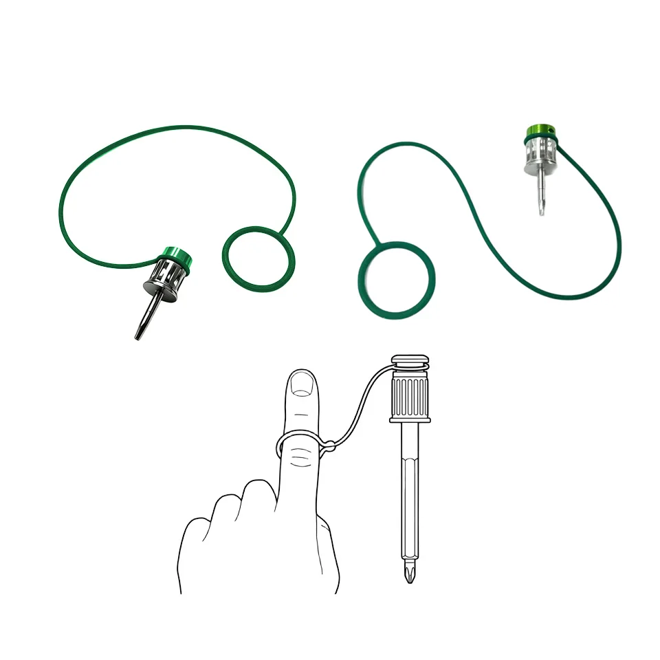 Dental Implant Screwdriver Anti-Drop Safety Rope Prevention of Swallowing Tether Medical Silicone Ring Loop Mouth Clinic Tools