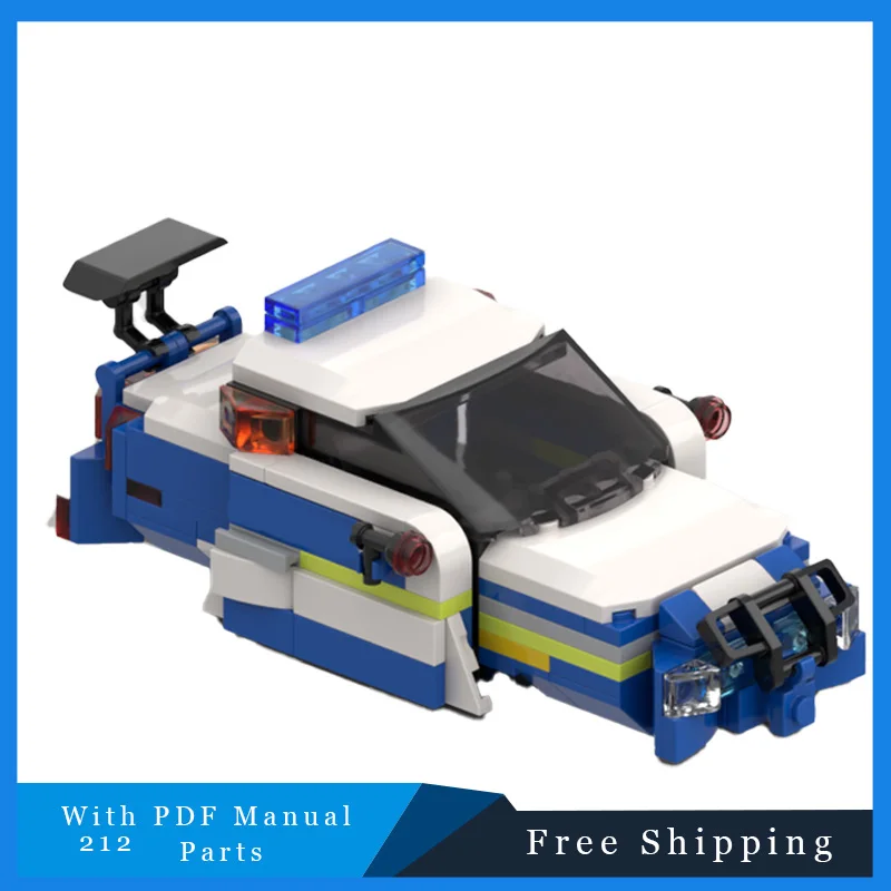 212 PCS MOC Technische Bouwstenen Cool Politieauto Baksteen Model Creatief Onderwijs DIY Montage Speelgoed Voor Kinderen Kerstcadeaus