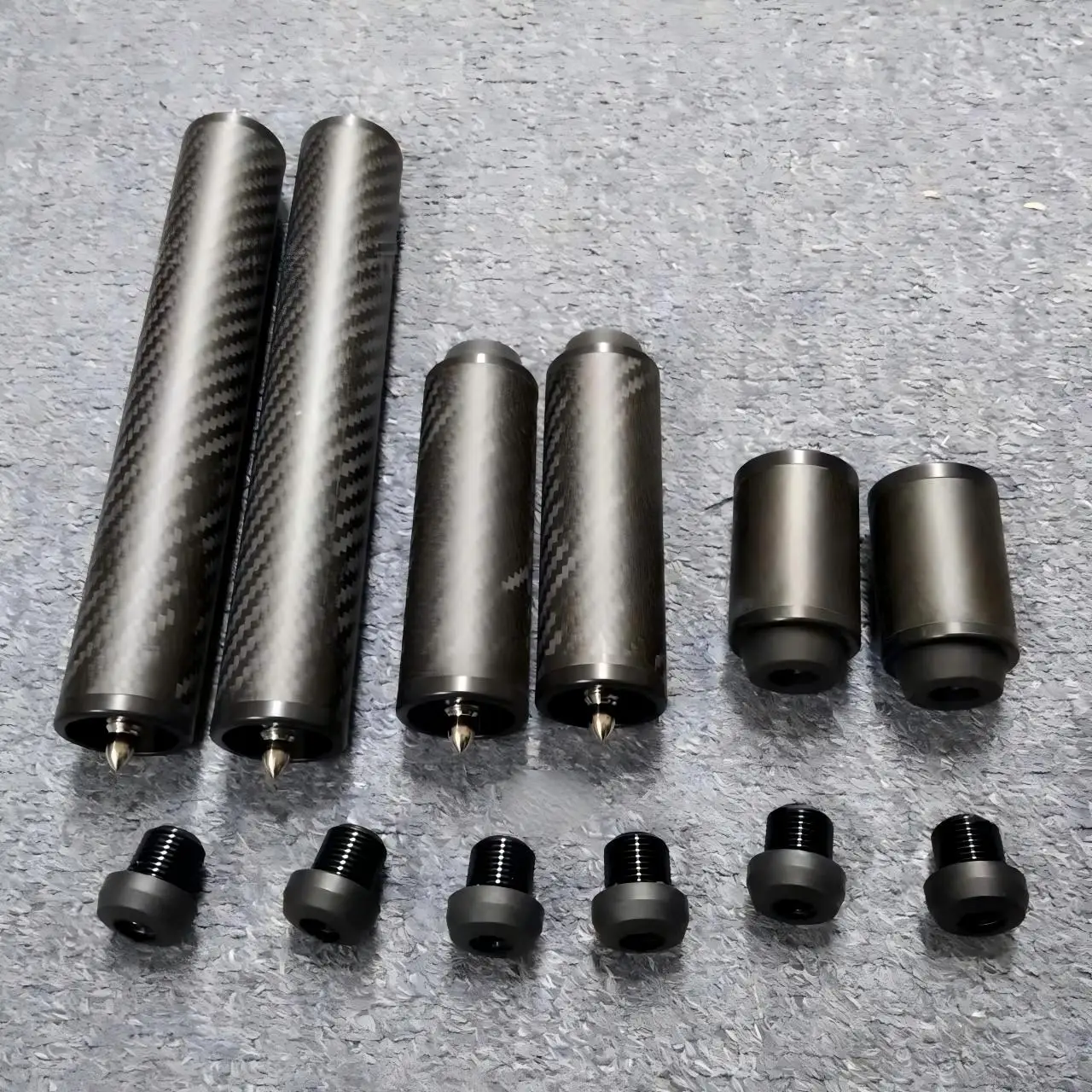 High Quality Carbon Fiber Pool Cue Extension 2in 4in 8in 10in Compatible with Predator Cue