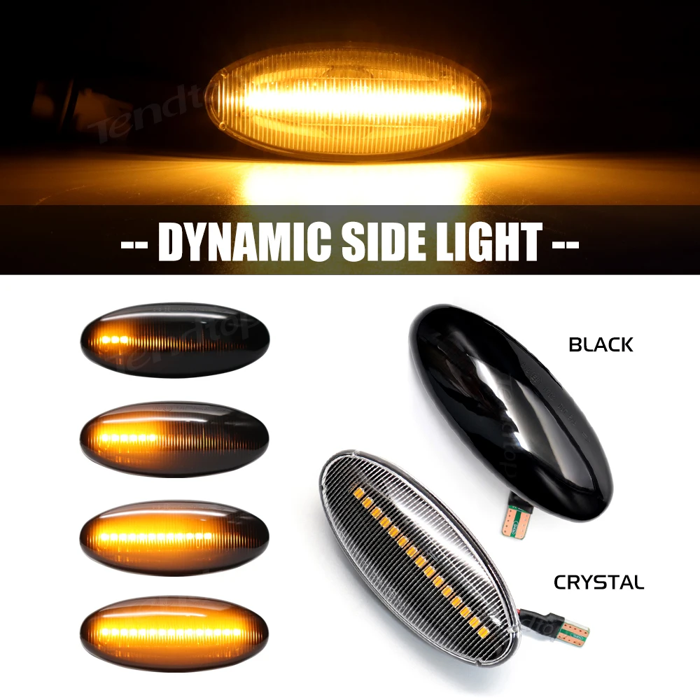 Luces LED Dinámicas de Señal de Giro, Lámpara de Marcador Lateral para Nissan Navara D22 NP300 1998-05 Datsun Frontier Fiera PickUp Terrano Skystar