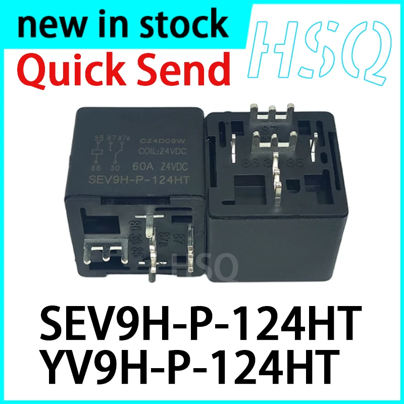 1PCS New SEV9H-P-124HT YV9H-P-124HT 24VDC 60A PCB Board Soldering Foot Relay