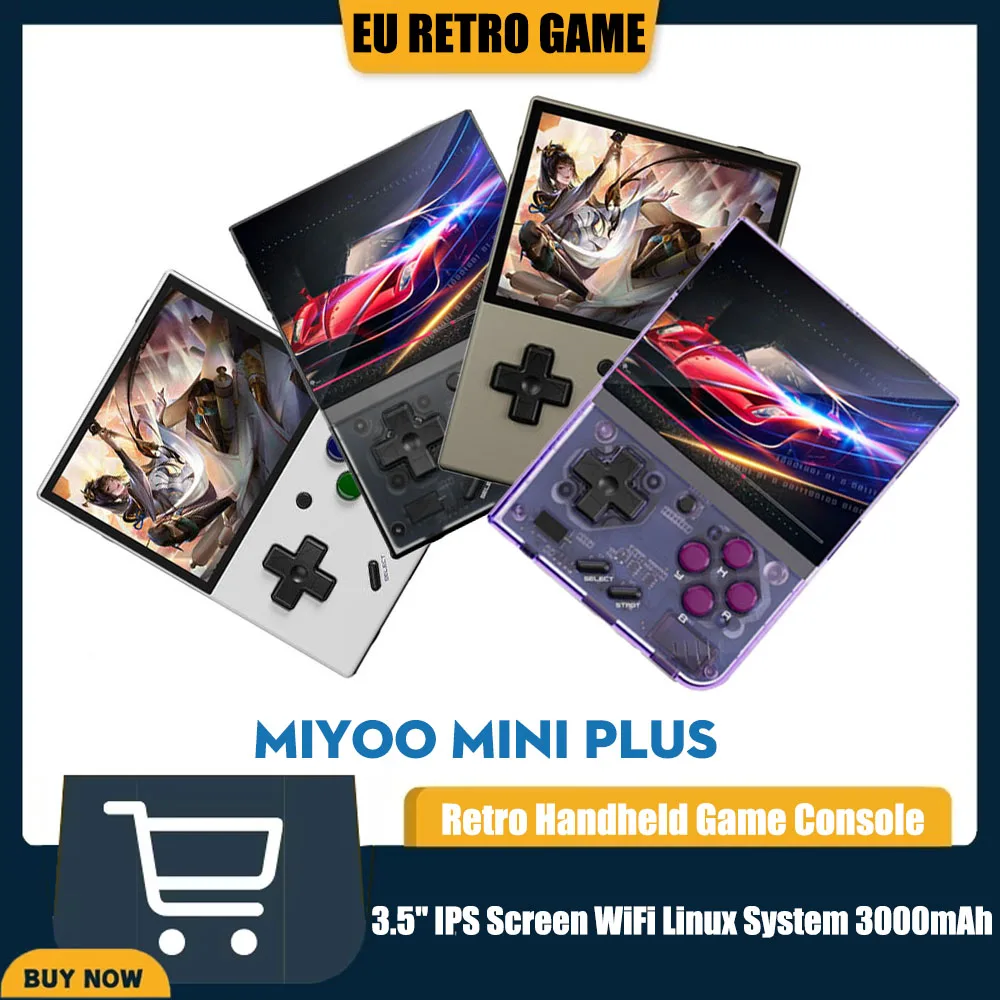 Miyoo Mini Plus V3 rétro Console de jeu Portable 3.5 pouces IPS HD écran 3000mAh WiFi 20000 jeu système Linux lecteurs vidéo portables