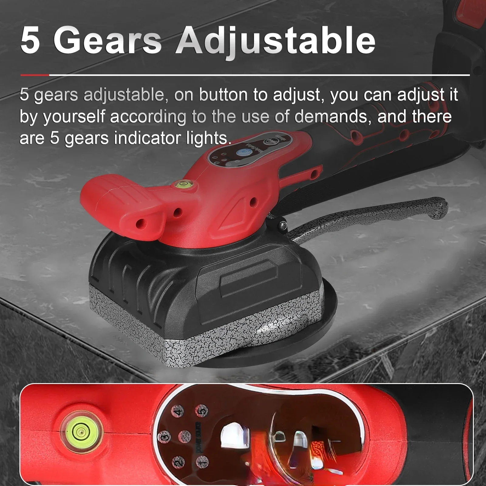 

cross-border Electric Wall Floor Tiles Laying Vibrating Tool Enlarged Suction Cup Home Decoration Tile Paving Device