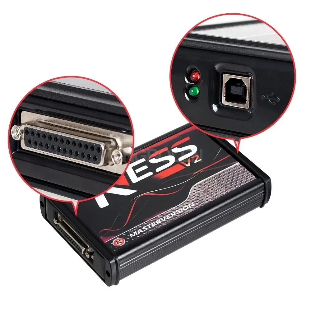 Online EU Red V2.8 KESS V2 V5.017 For Ecu Programming No Token Limited ECU Chip Tuning Tool