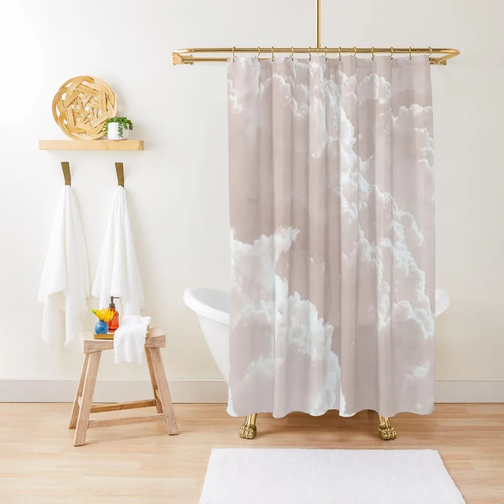 

Dreamy Rolling Pink Clouds Shower Curtain Modern Showers For Bathroom Waterproof Shower And Anti-Mold Curtain