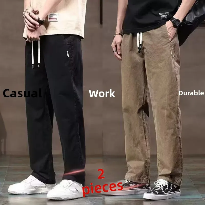 Men's Anti-Tear Work Trousers Autumn Winter Style Welding Construction Site Dirt Resistant Wear Resistant Casual Pants