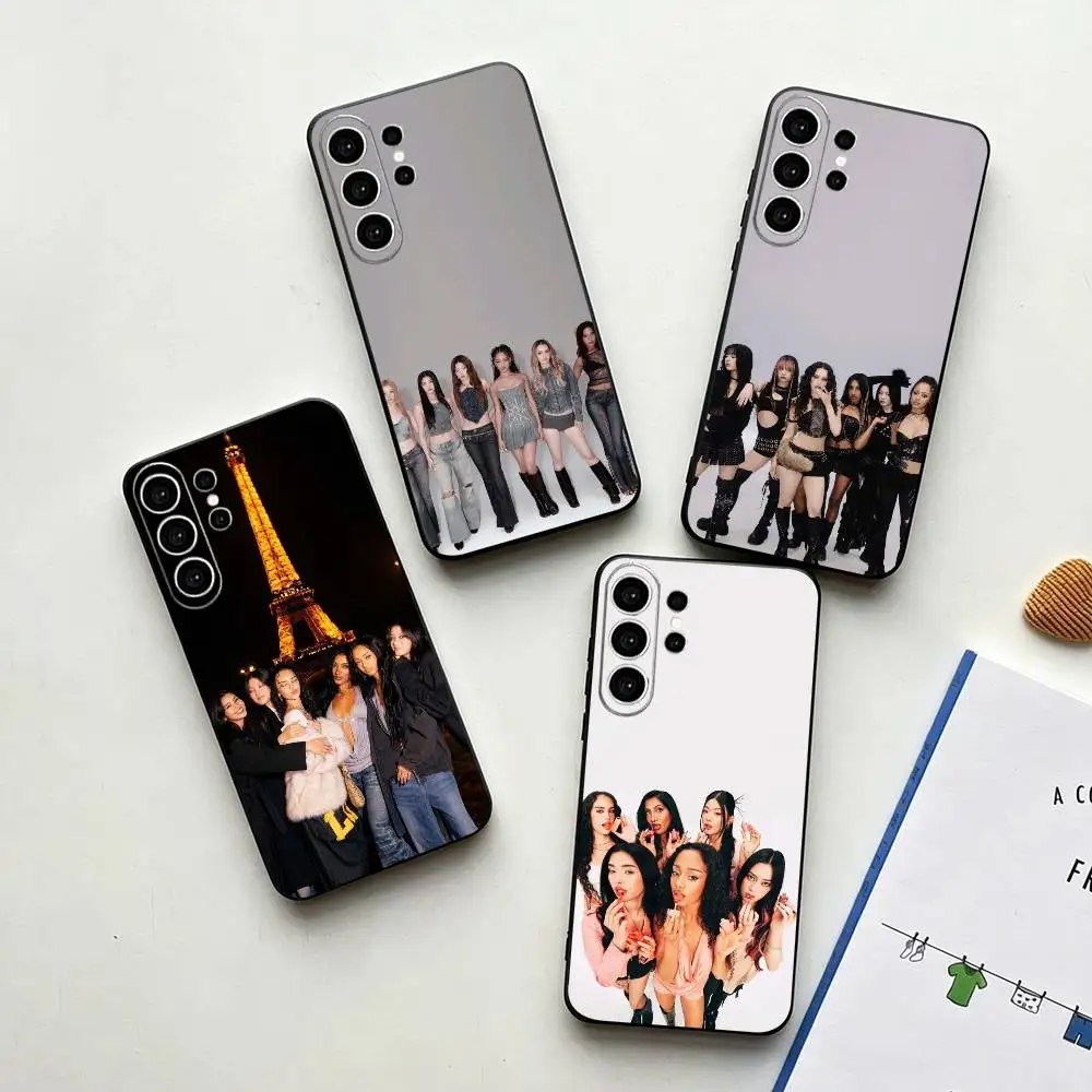 Hot Music KATSEYE  Phone Case Black Silicone Soft For Samsung S26,S25,S24,S23,S22,S21,S30,Ultra,Plus,Fe,Lite