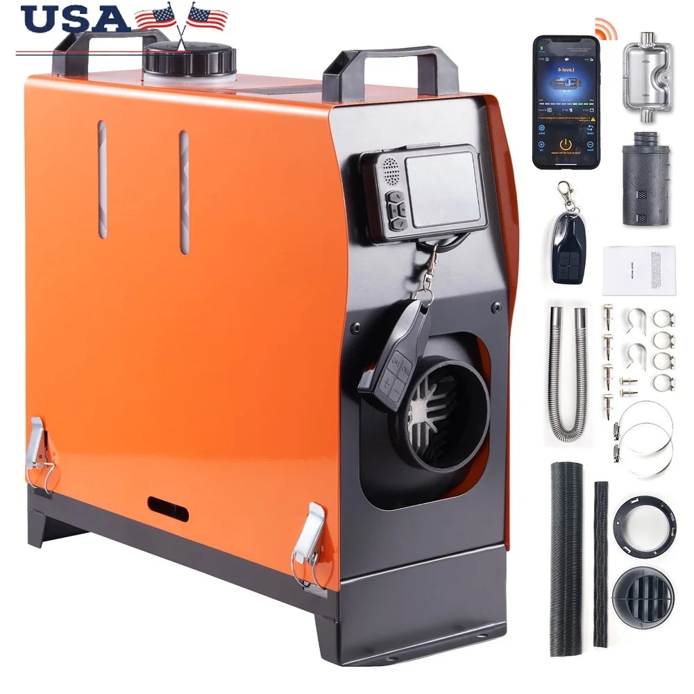 

Дизельный воздухонагреватель мощностью 8 кВт, управление Bluetooth, автоматическая калибровка высоты, удаленный доступ, ЖК-дисплей, низкий уровень шума, эффективное нагревательное решение