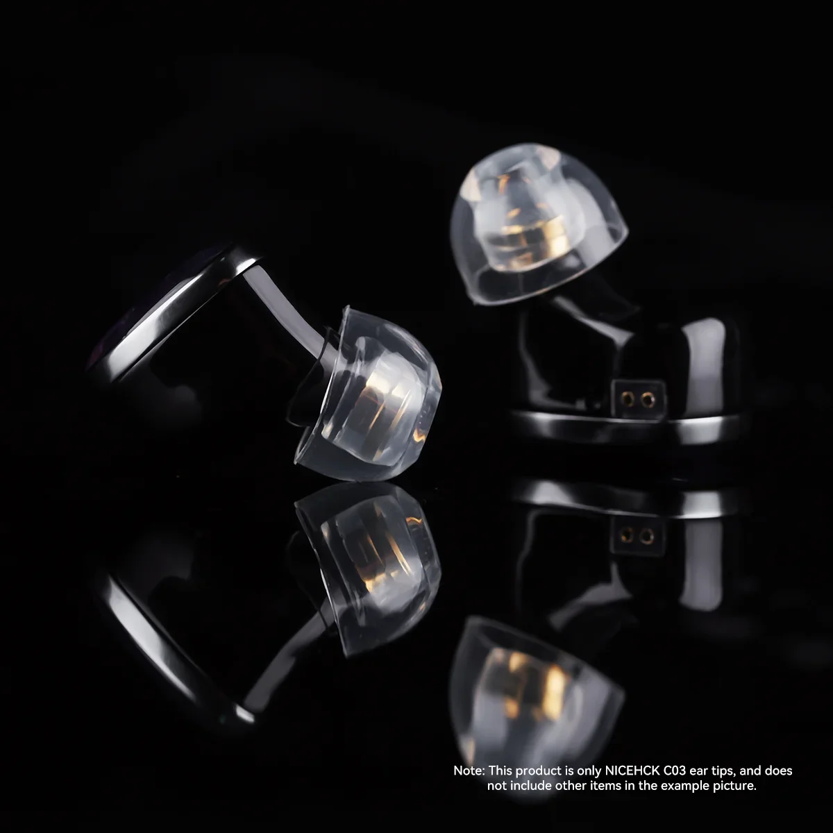 NiceHCK C03 Transparent Liquid Silicone Ear Tips Noise Isolating Soft Safe Eartips Earphone Accessories for NX8 Himalaya Davinci