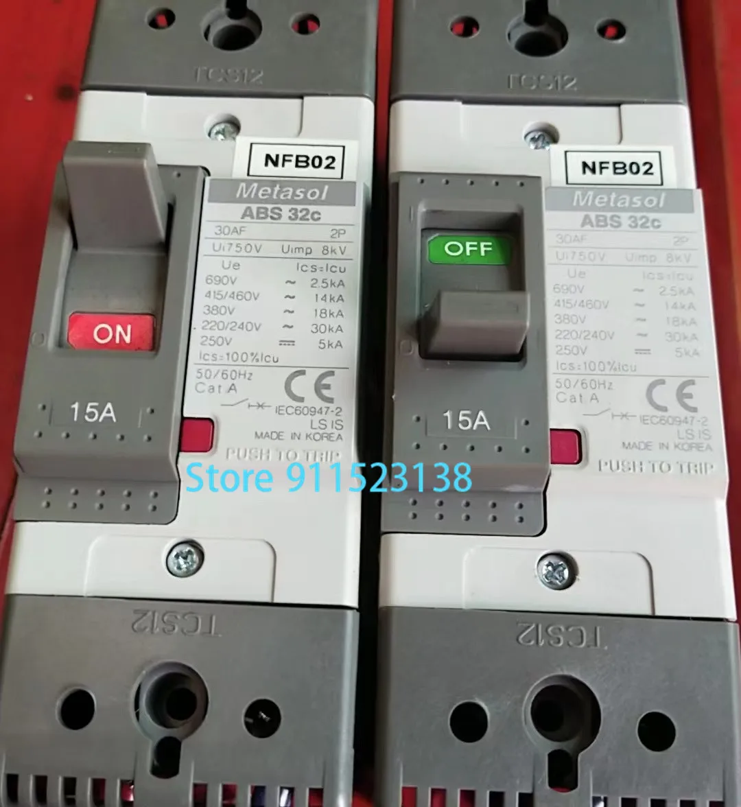 SWF Sunstar Embroidery Machine Genuine Inverter Circuit Breaker Main On Off Switch 15A Metasol ABS 32c