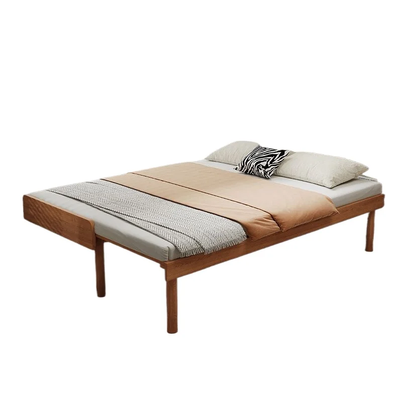 

Telescopic bed full solid wood row skeleton bed small apartment second bedroom folding tatami