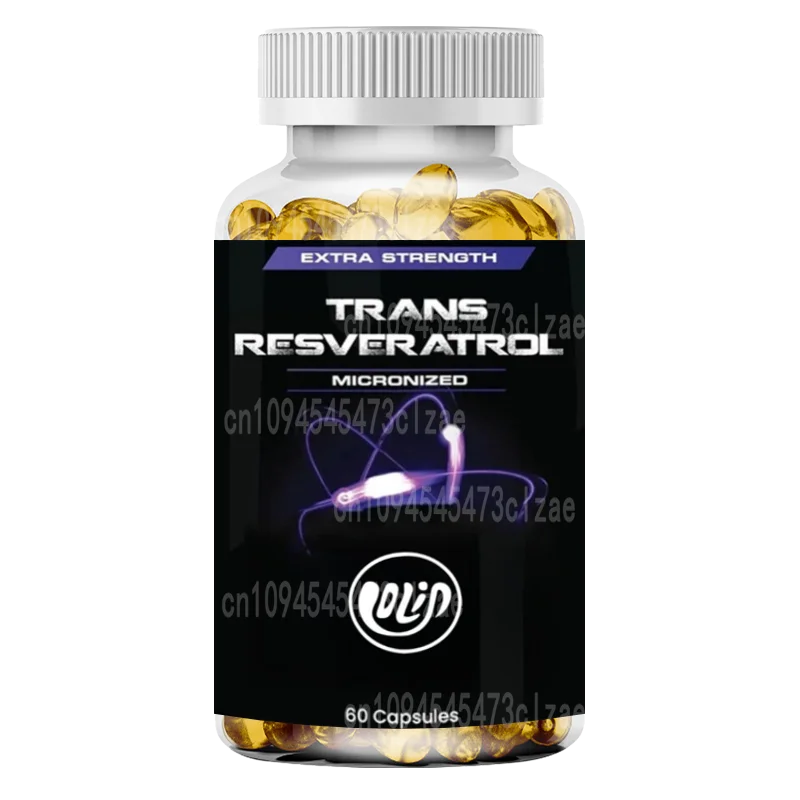 Trans Resveratrol Supplement 1200mg. Highly Absorbable Antioxidant Formula. Promoting Anti-aging and Heart Health -60 Pills