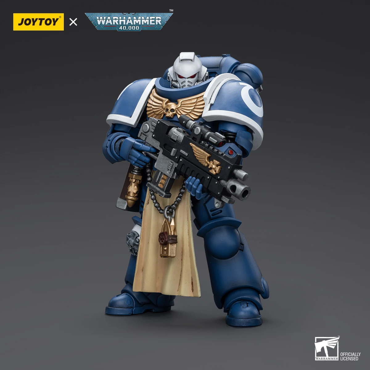 JOYTOY Warhammer 40K figurka Sternguard weteran sierżant z karabinem automatycznym Anime figurka wspólne ruchome zabawkowy model prezent