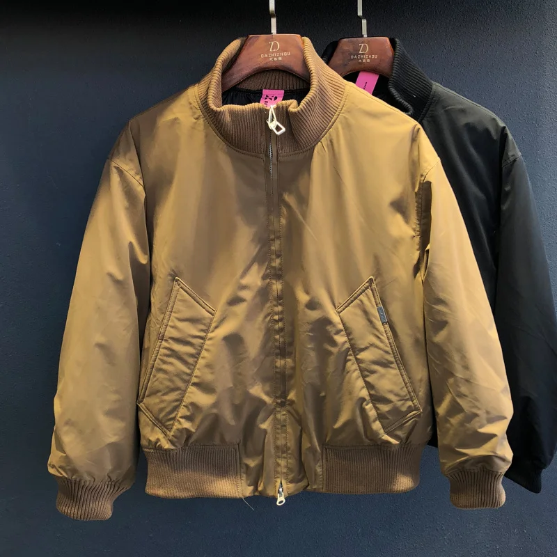 Stand up collar casual men's down jacket jacket versatile fashion trend brand simple high-quality warm winter coat