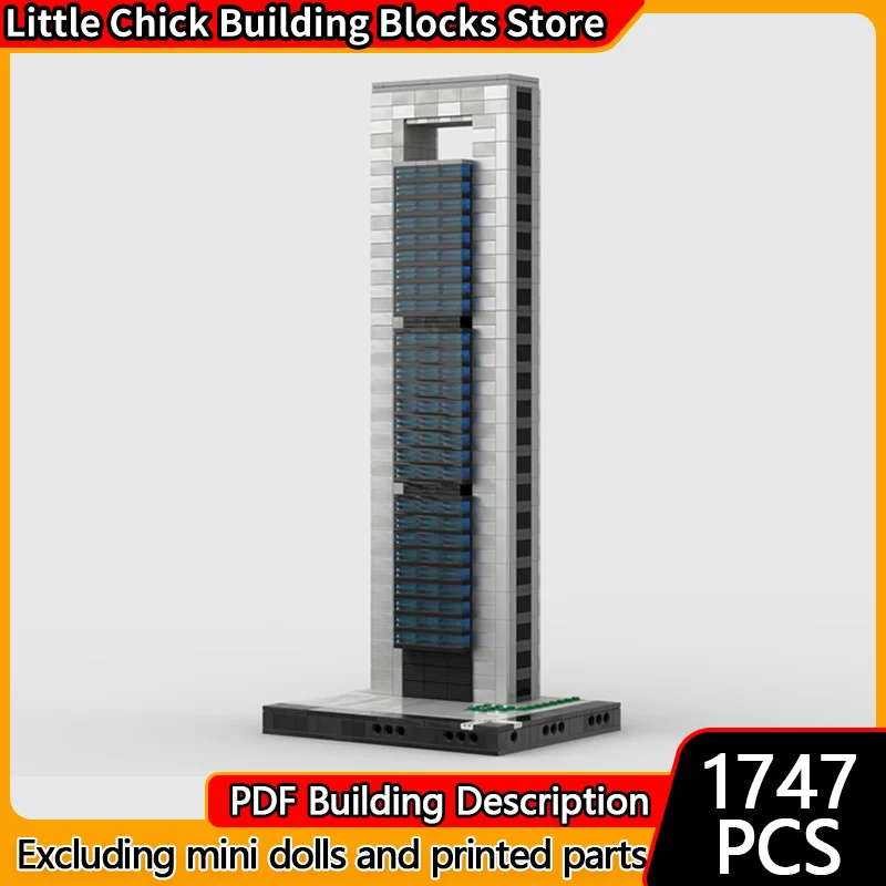 

Модель City Street View MOC, строительные кирпичи, наклонная башня Италии, модульная технология, детские праздничные подарки, сборка игрушек, костюм