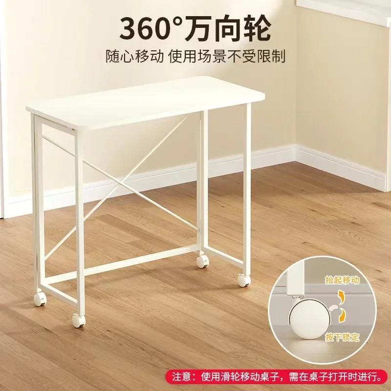 Folding desk Movable tables Household student computer desk Study table Bedroom bedside Table Writing Tables Desk