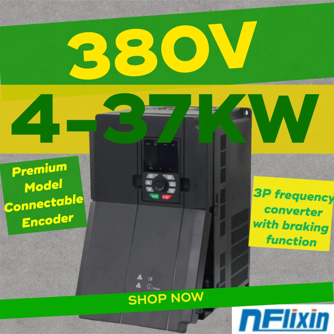 

NEW 380V 3 Phase NF9800B Variable Frequency Drive 4-37KW Built-in Brake Unit High end VFD Motor Speed Regulator Converter