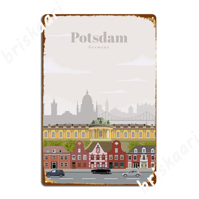 Travel To Potsdam Metal Sign Wall Pub Painting Décor Funny Party Tin Sign Poster