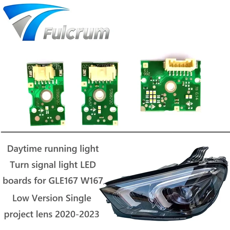 DRL LED Boards for GLE167 W167 Low Version Single Project Lens 2020-2023 Daytime Running Boards Turn Signal Light Led Boards