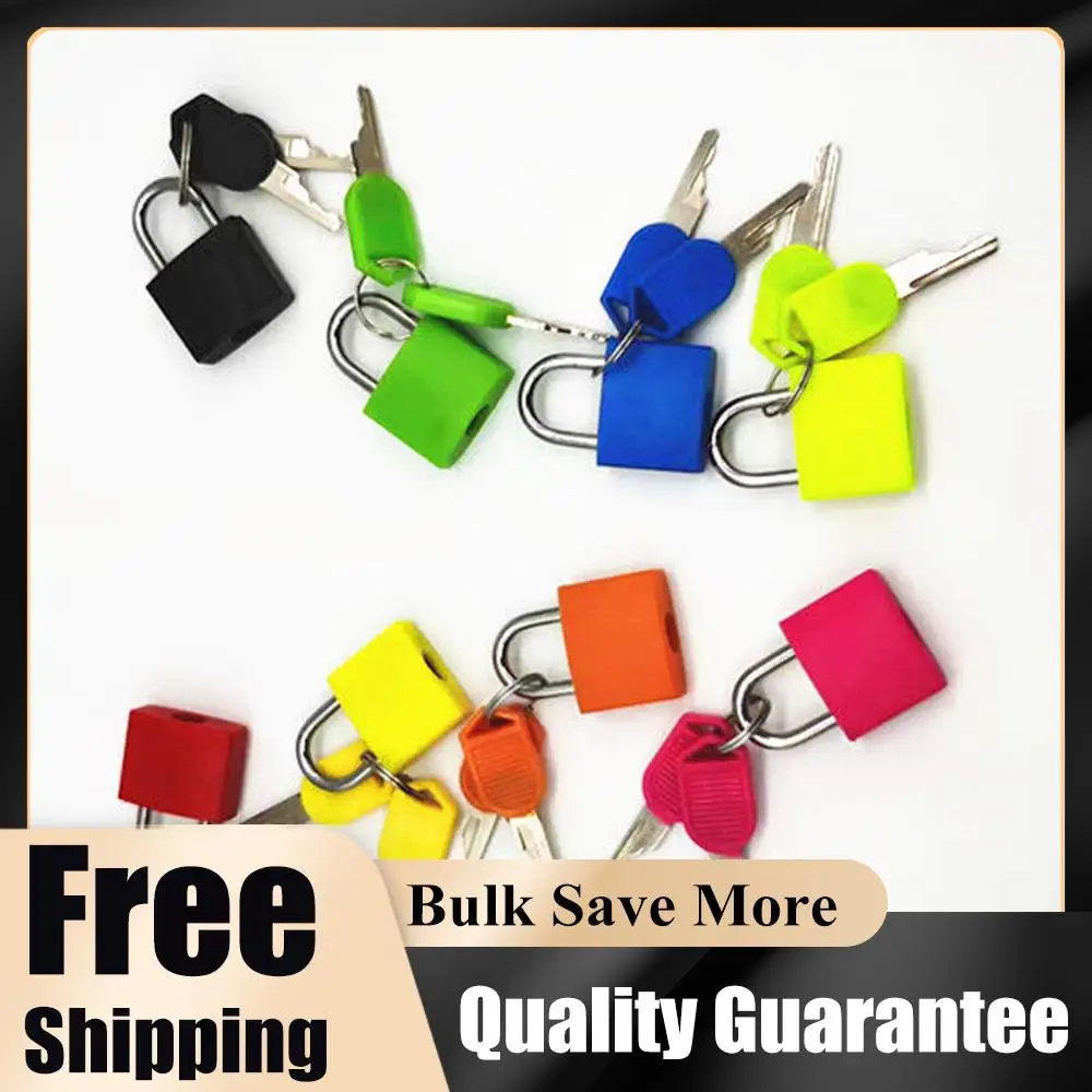 8pcs Travel Anti-Theft Lock Zinc Alloy Colorful Cabinet Lock 23MM Plastic Case Drawer Luggage Padlock for Home School Gym Office