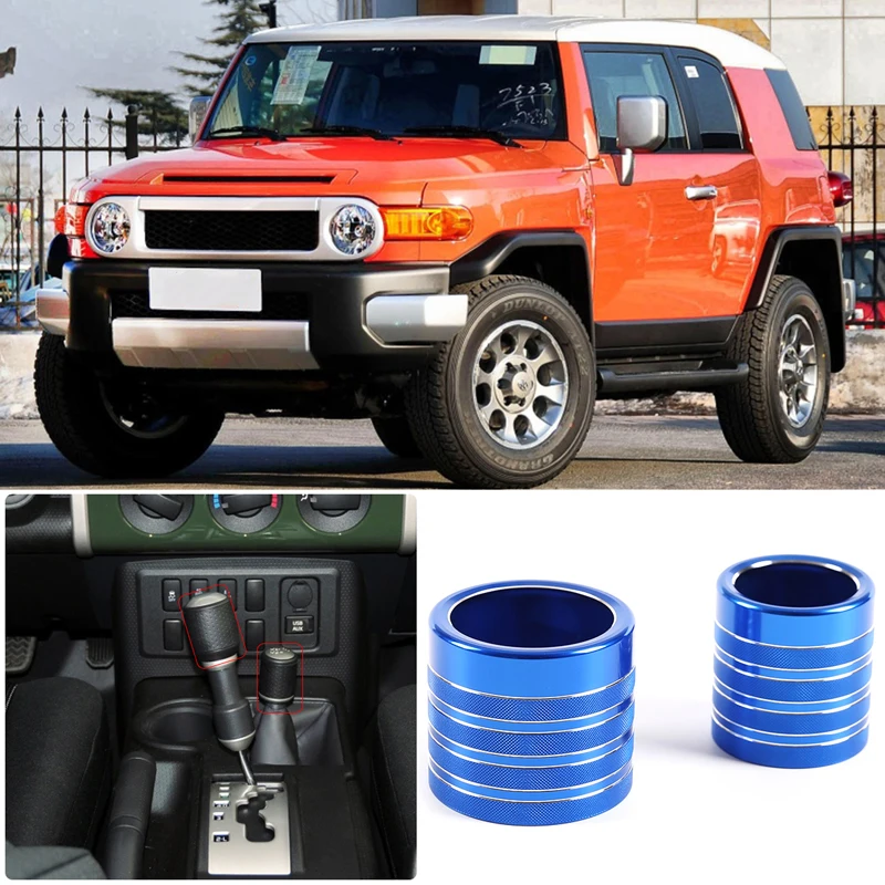 

For 2007-2021 Toyota FJ Cruiser aluminum alloy car gear shift head rod decorative cover sticker interior accessories