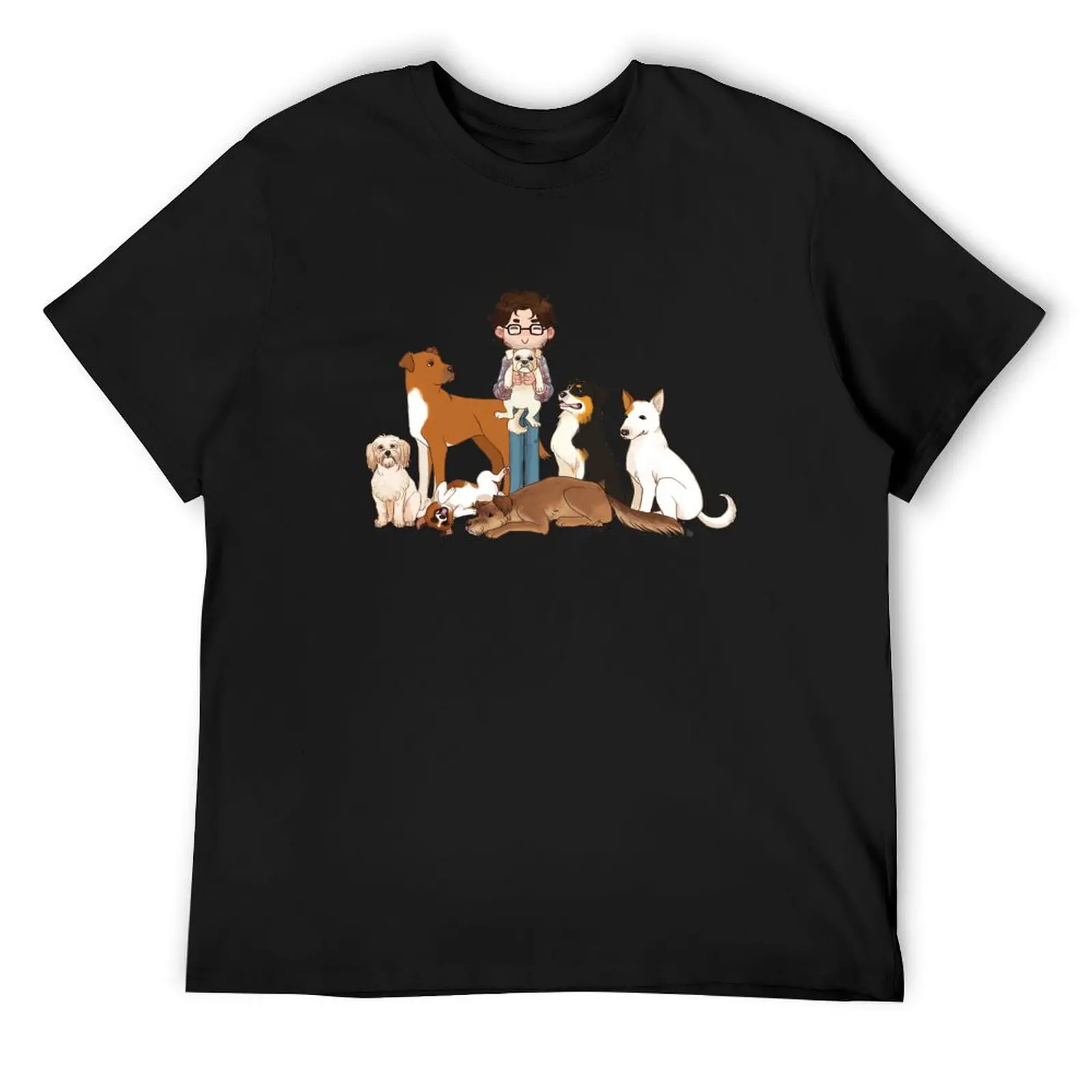 

Will Graham + Dogs T-Shirt summer tops boys whites oversized cotton graphic tees plain white t shirts men