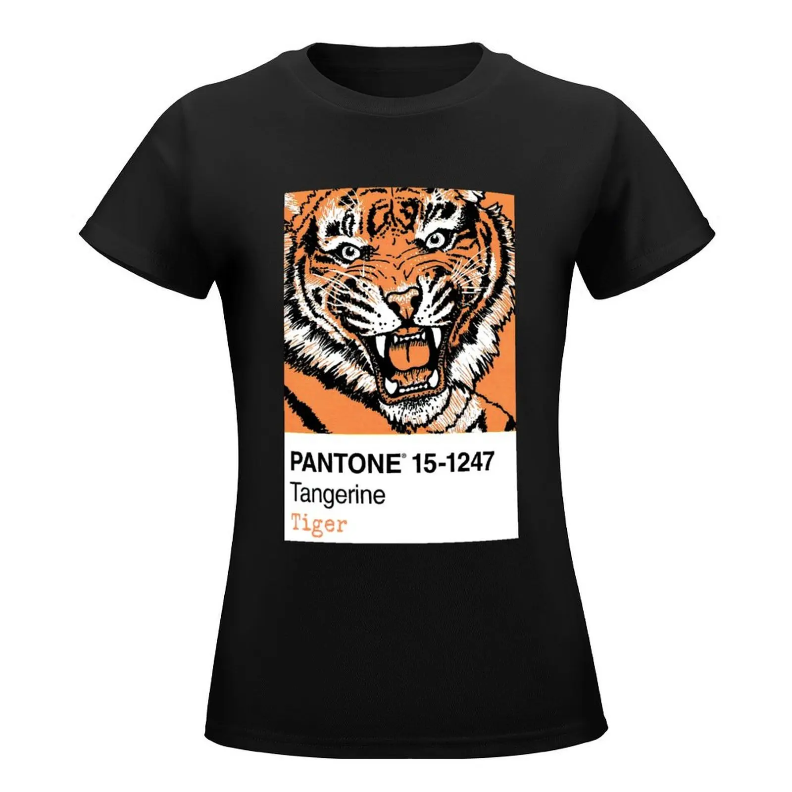 Pantone 15-400 Mandarine Tiger T-Shirt Anime Anime Kleidung Zoll Damen bekleidung