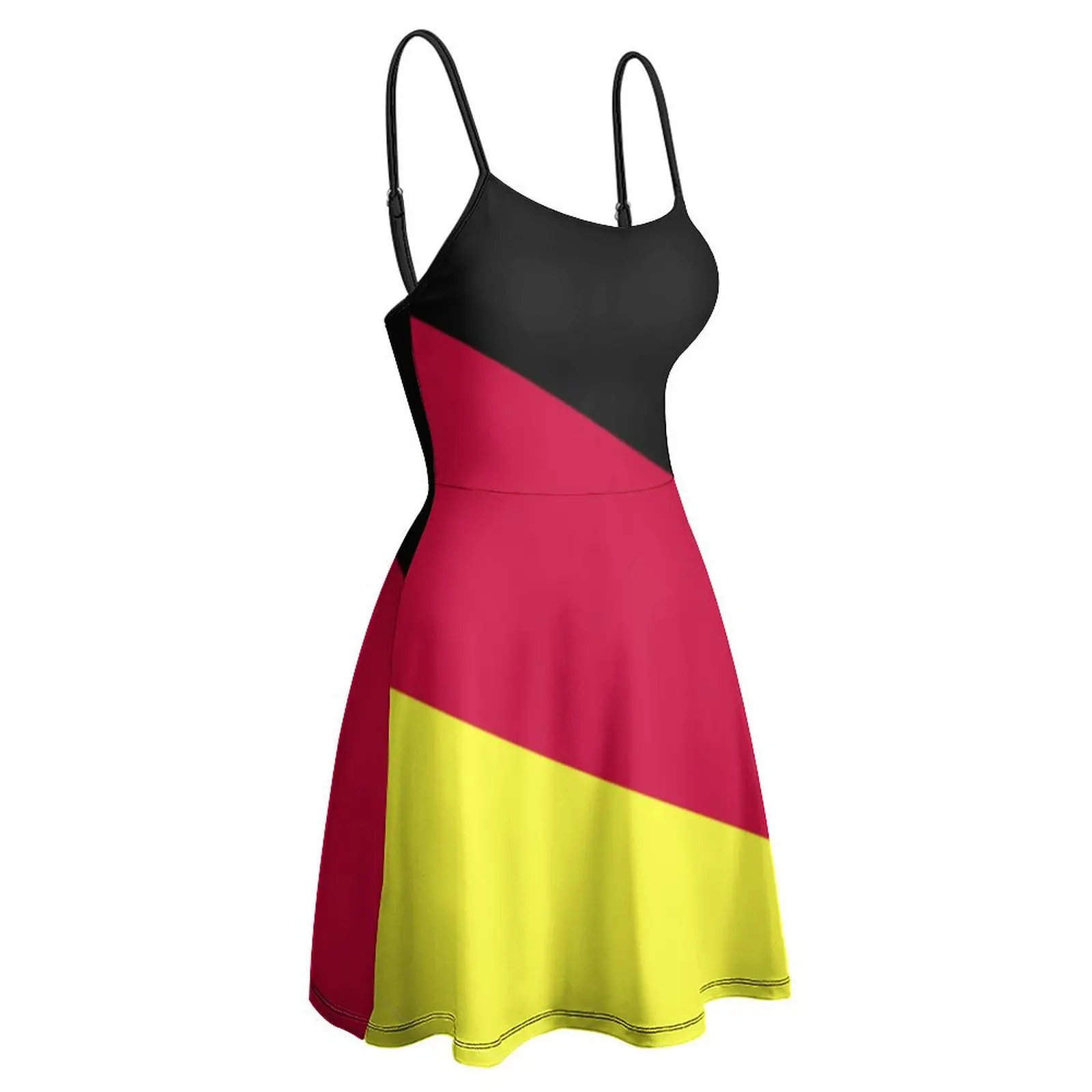 Vestido con estampado de bandera alemana para mujer, ropa Sexy para mujer, vestido con tirantes, Fiestas geniales, divertido, novedad