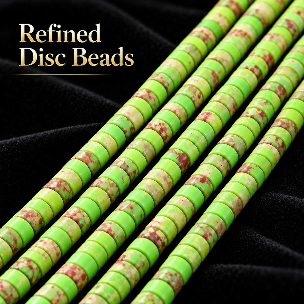2x4mm 75–225pcs Natural Stone Imperial Pine Green Handcrafted DIY Jewelry Making Beads for Bracelets Necklaces and Accessories