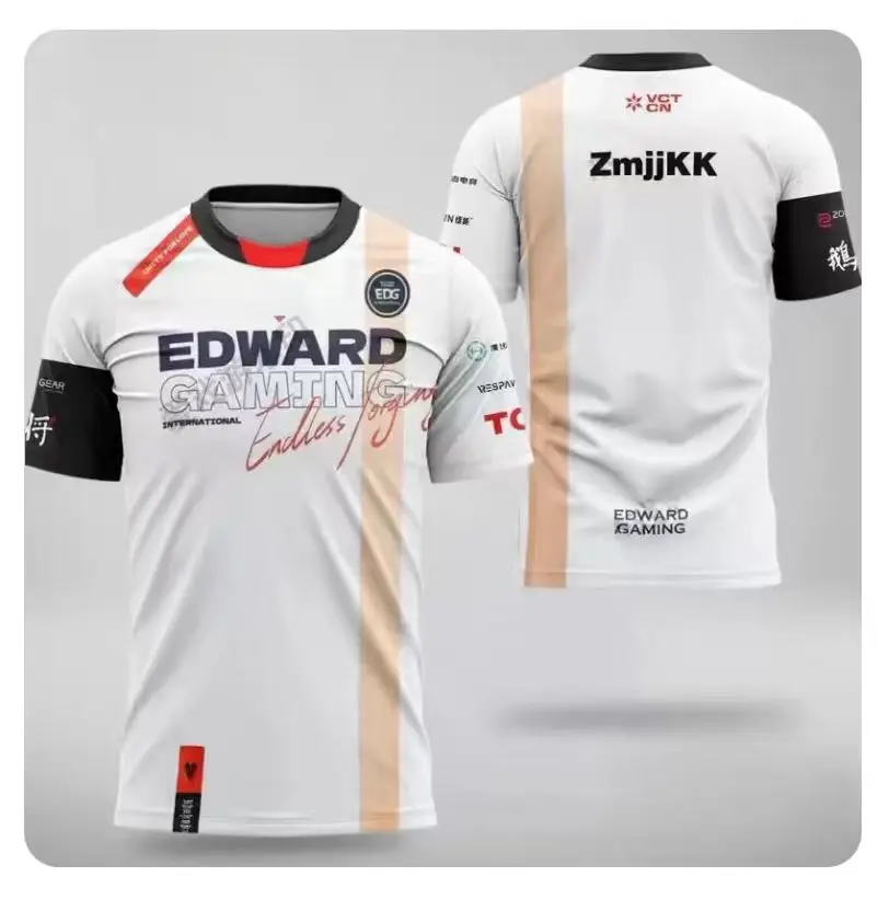 

New Valorant Esports Competition EDG Club Uniform VCT Training Clothing Sports Fitness Breathable T-shirt Summer Casual T-Shirt