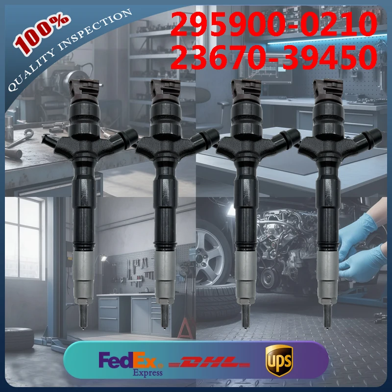 

4PCS Common Rail Injecor 295900-0210 295900-0280 DCRI200280 for Toyota Hilux Fortuner 2KD FTV 2.5D EURO5 Engine