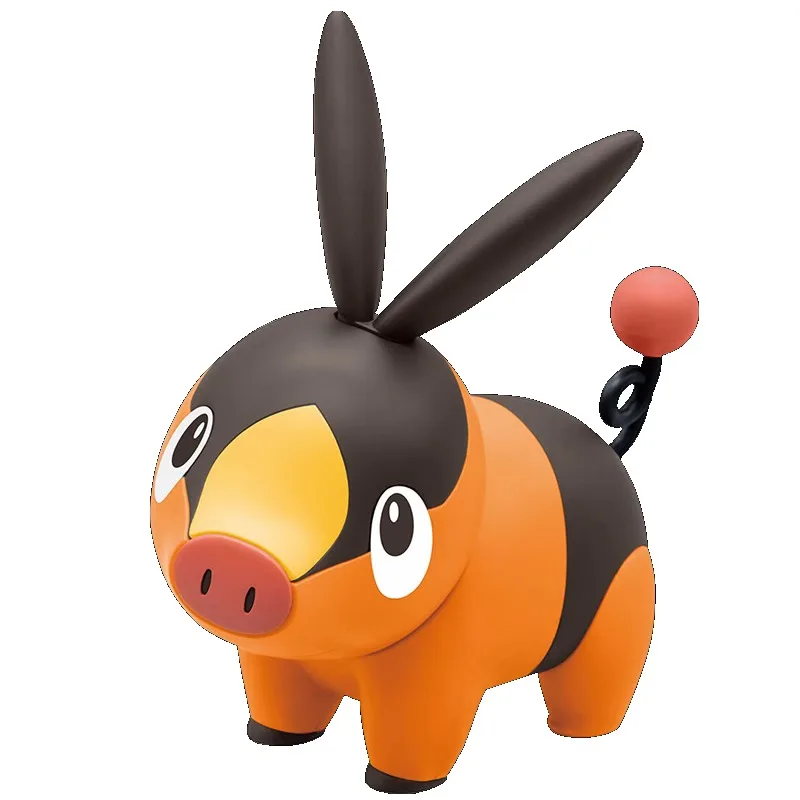 Genuine Goods in Stock BANDAI Pokepla Quick Tepig Anime Character Q Version Model Assembling Action Toys Holiday Gift