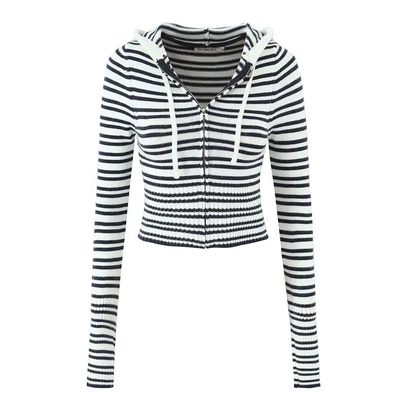 レディースニットスリムフィットフーディージャケット＆パンツセット ファッションカジュアル秋服 PVC素材 ミッドローウエスト カラーブロッキング