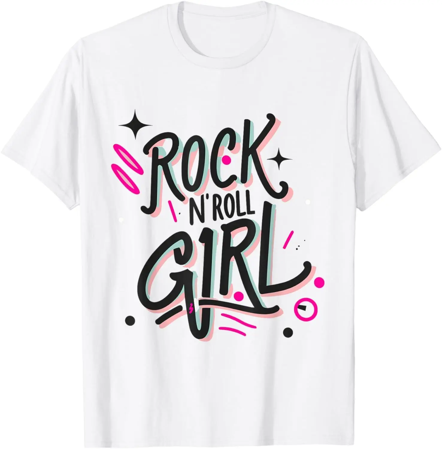 Halloween Rock N Roll Girl Retro Costume Graffiti T-Shirt Hoodie