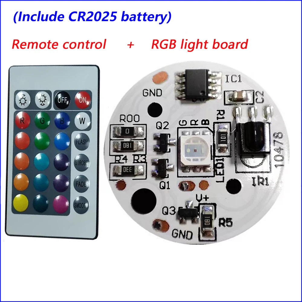 DC-Ingang 5V Kleurrijke Gradiënt Led Rgb Lichtkaart Met Afstandsbediening (Inclusief Cr2025-batterij).