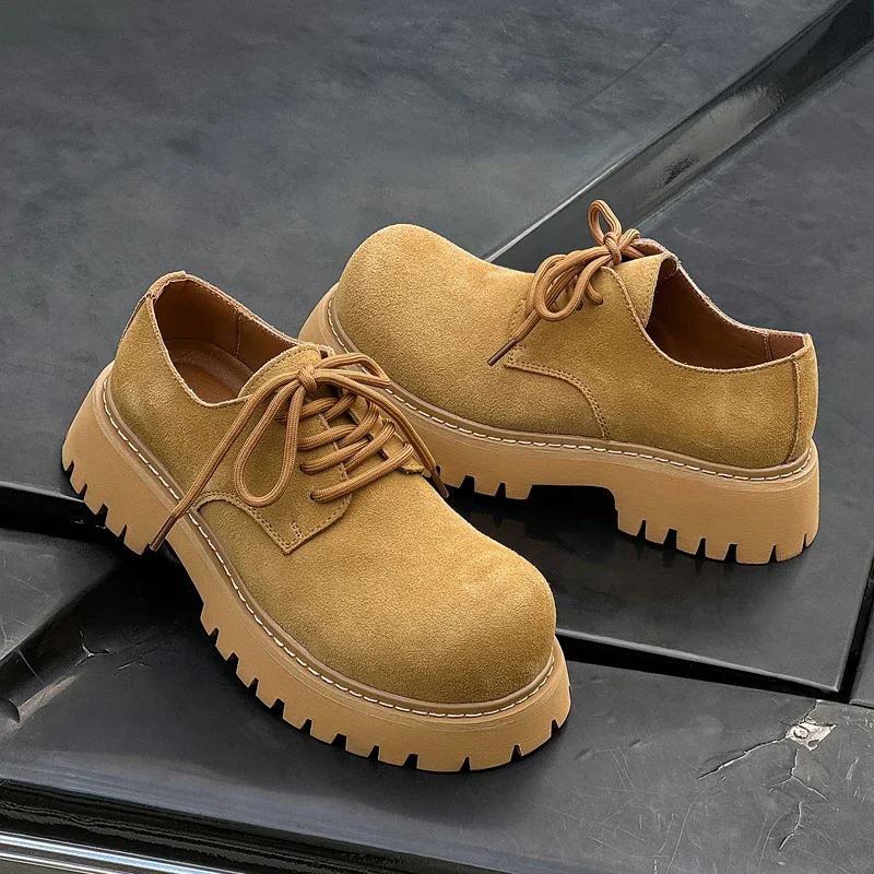 

Модные роскошные мужские ботильоны, винтажная британская кожаная обувь ручной работы, модельные уличные ботинки, осенне-зимние ботинки на платформе