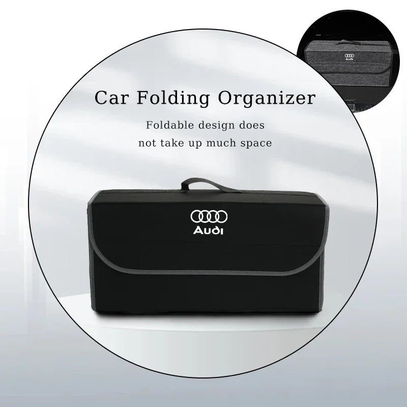 Car Trunk Storage Box Organizer Foldable Stowing Tidying Container Bag For Audi Q5 Q7 Q3 A3 A4 A6 A5 S1 S3 S4 S5 S6 A7 A8 Q2 S5