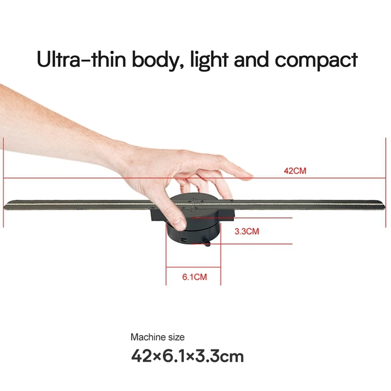 Wifi 3D Hologram Fan Projector 2000X224 Resolution 224 LED Beads Borderless Images For Business Advertising