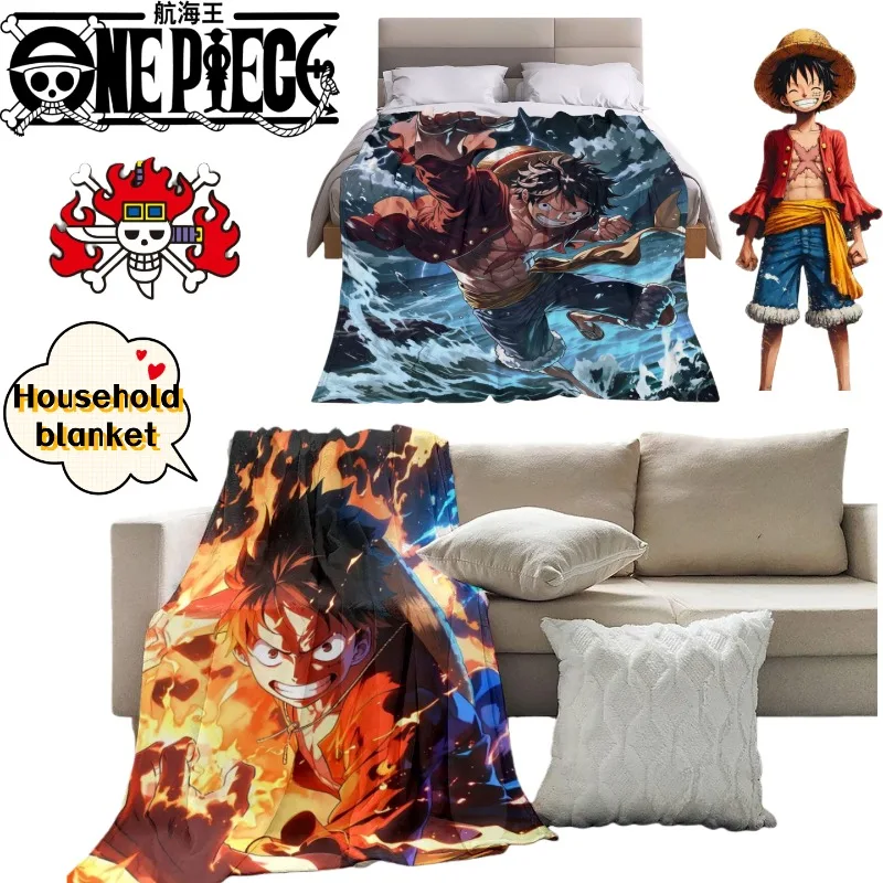 

One Piece Monkey D. Luffy Sanji Creative Cartoon Blanket Multifunctional Air Conditioning Blanket for Home Dormitory and Office