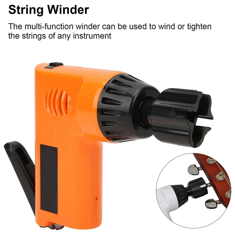 Multi-Function Electric String Winder String Cutter USB Rechargeable Electric Guitar String Winder For Guitar Ukulele