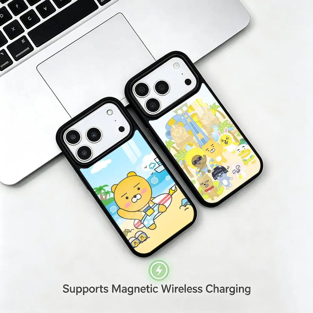 Cute Cartoon Kakaos Friends  Phone Case For iPhone17,16,15,14,13,12,11 Plus,Pro Supports Magnetic Wireless Charging