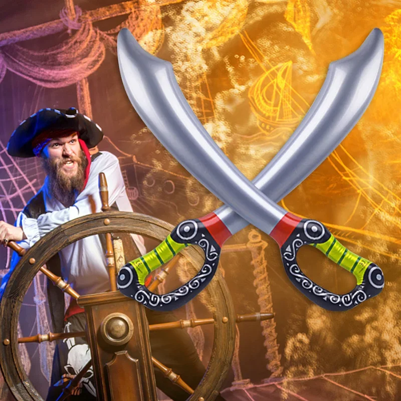 

12pcs Inflatable Pirate Knife Children's Toy Inflatable Sword Game Toy Knife Weapon Prop Stage Inflatable Sword Toy