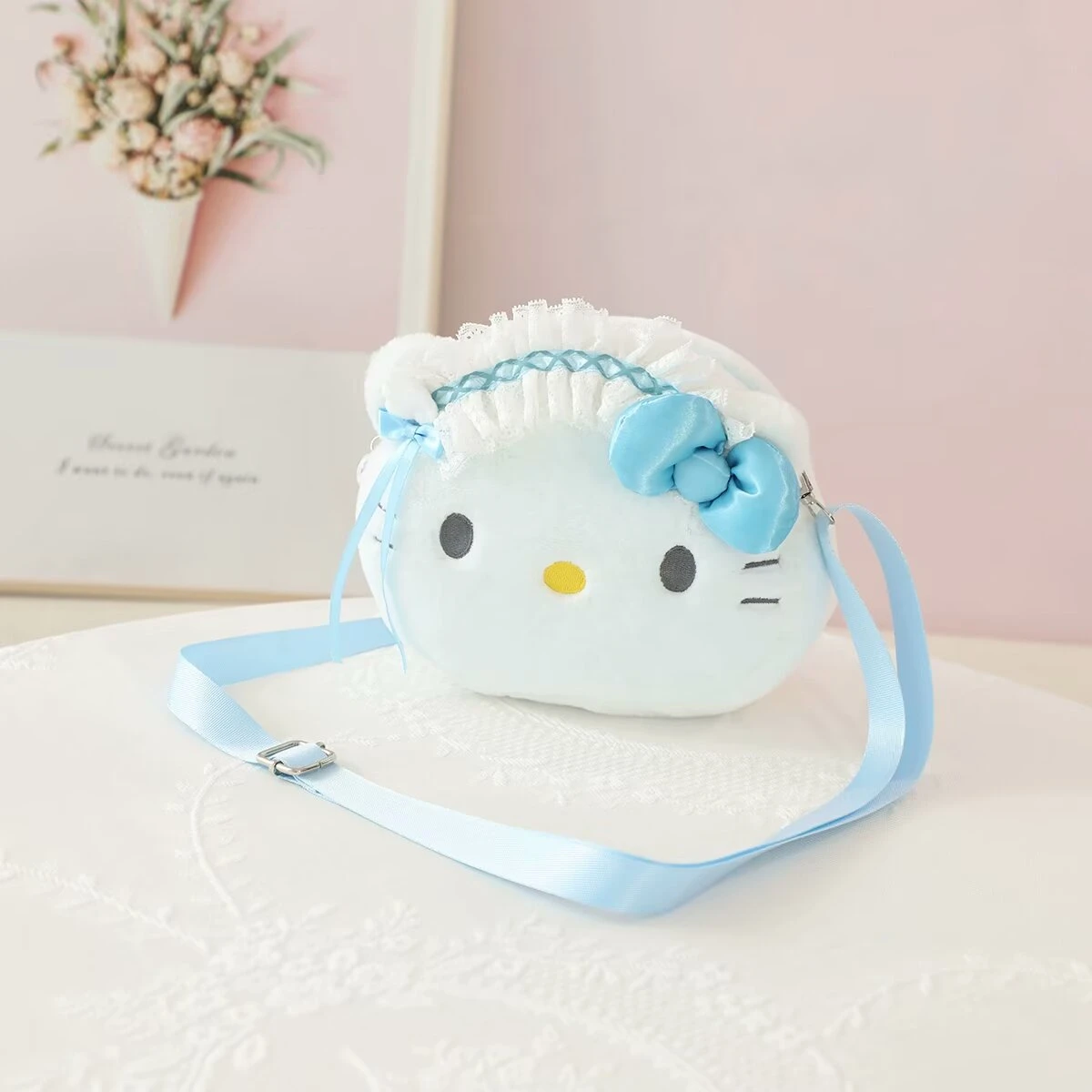 Sanurgente Cartoon Anime Hello Kitty My Melody Cosmetic Bag, Coin Purse, Cute Kuromi Cinnamoroll, Plush Bag, Gifts for Girl