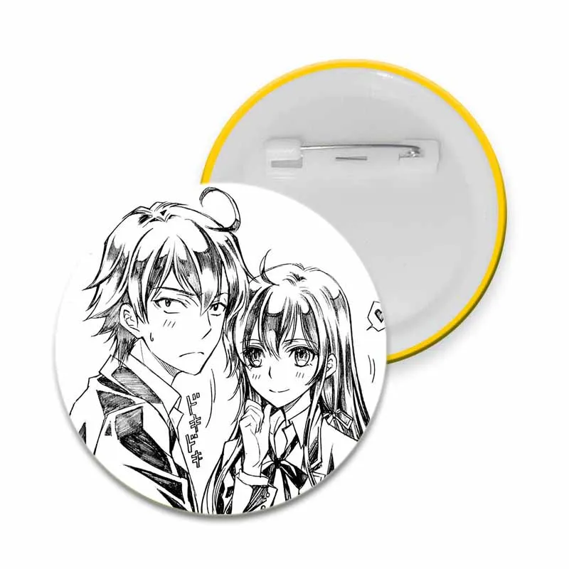 58/44/32mm Anime My Teen Romantic Comedy SNAFU Badge Handmade Brooch Snap Button Pins for Hat Clothes Backpack Decoration Gifts