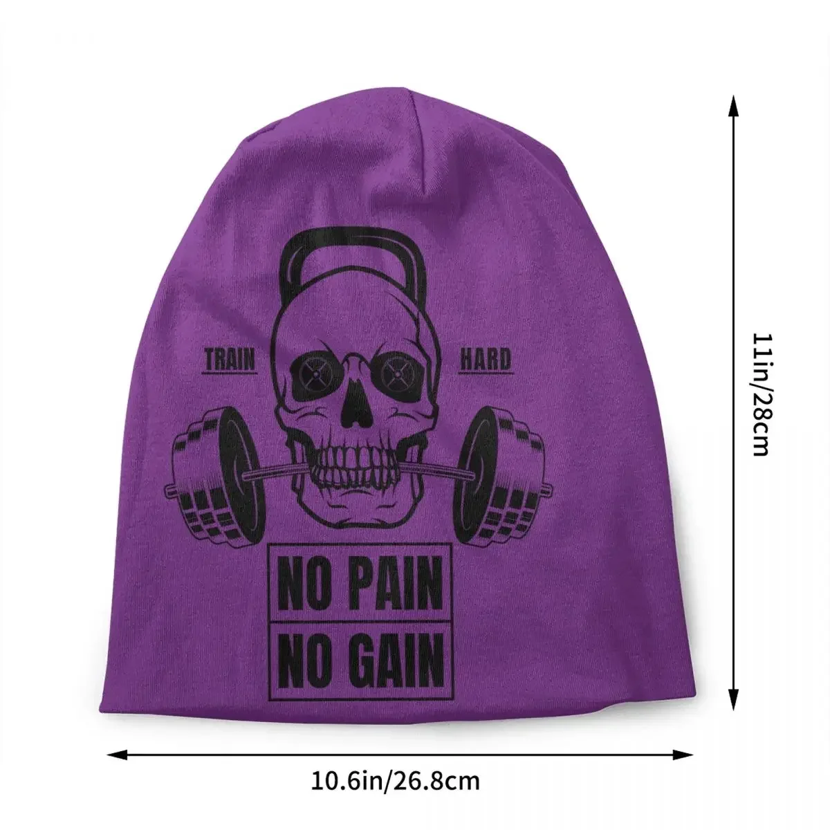 No Pain No Gain Bonnet Hats Cool Knit Hat For Men Women Warm Winter Bodybuilding Fitness Gym Skullies Beanies Caps